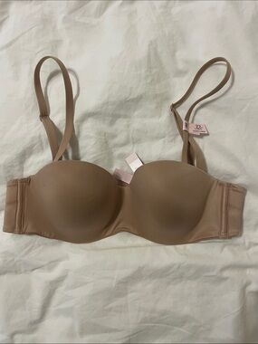 Victoria Secret Nude T-Shirt Strapless Convertible Bra size 32C